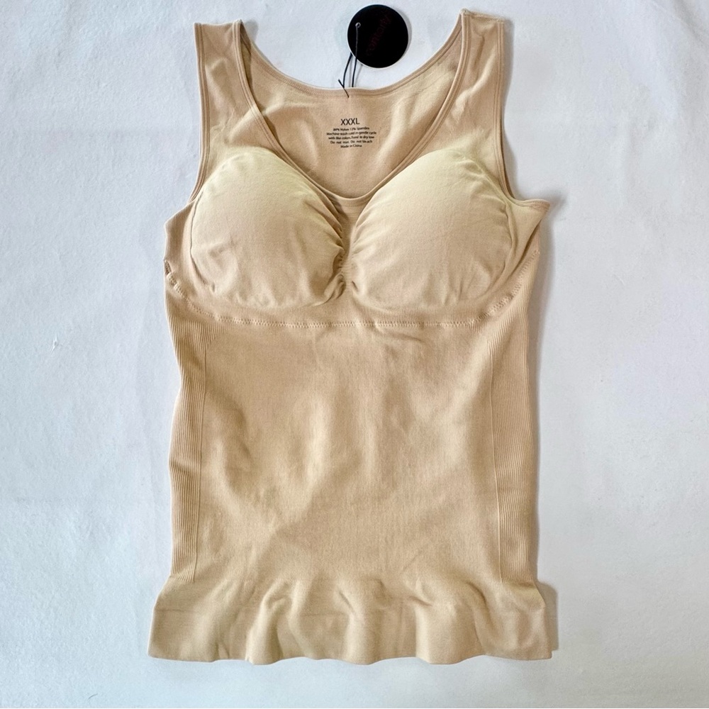 CONTORLY Cami Shaper Classic Beige Nude Shapewear Tank XXXL 3XL - Picture 7 of 17